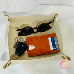 Custom Leather Desk Tray / Catch All Tray Storage Organizer