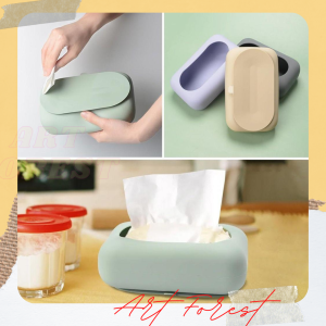 1PC Suction Cup Tissue Box Silicone Toilet Paper Rack Kitchen Bathroom Paper Towel Holder Home Free-Punching Silicone