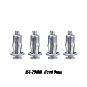60 ชิ้นกลีบหมุดล็อคน็อตพร้อมชุดสกรูขยายโลหะน็อตหมุดแผงป้ายทะเบียนคลิปล็อคแจ็คอ่อนนุชยึดผนังM4 M5 M6 M85