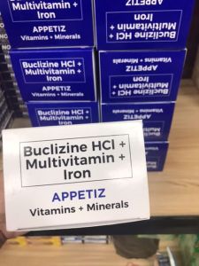 APPETIZ Buclizine HCI + Multivitamin + Iron 100 Capsule