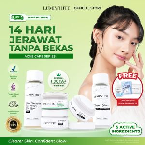 LUMIWHITE - Paket Acne Care Lengkap (FREE 1 SR WHITENING EXPERT+1 CLOUD PADS+POUCH)