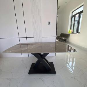 Bộ Bàn Ăn 6 Ghế – Mặt Đá Nhập Khẩu Chống Trầy Phù Hợp Gia Đình & Chung Cư