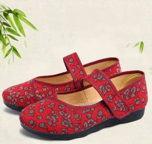 Floral Embroidery Comfortable Flat Slippers Anti-slip