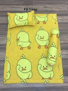 (Siêu giảm giá) ☀️ Bộ chăn gối cho bé set mền đắp cho bé cute | Mền Poly cotton trần bông 3 lớp được chọn mẫu thoải mái
