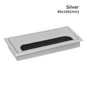 NALANILI With Black Brush Outlet Port Grommet Hole Cover Wire Hole Cover Desk Cable Box Wire Cable Holder Wire Box