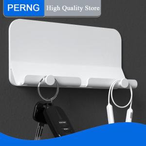 [PERNG] Tehe Wall Mount Charger Hook Extended Version Dual Hooks Tablet Phone Charging Bracket Hands Free Wall Mount Phone Holder For Bedroom Living Room Kitchen Compatible With All Phone Or Mini ipad