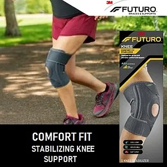 3M™ Futuro™ NEW Comfort Fit Knee Stabilizer Firm Support One Size For stiff weak & injured knee