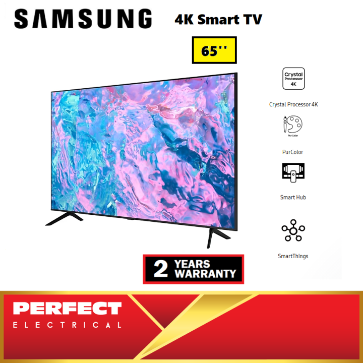 SAMSUNG CU7000 65 Inch 4K UHD Smart TV Crystal Processor 4K ...