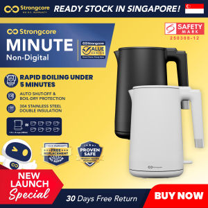 Strongcore RIGHT Digital & MINUTE Non-Digital Electric Kettle - 1.7L Stainless Rapid Boiling
