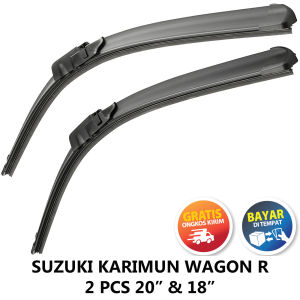 Klikoto Wiper Mobil Frameless 2 Pcs Depan Kiri dan Kanan - Suzuki Karimun Kotak / Karimun Estilo / Karimun Wagon R