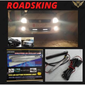 [ JS RACING ] MYVI ALZA VIOS CITY WIRA ARUZ ULTRA THIN DRL LED FOG LAMP DRL DAYLIGHT
