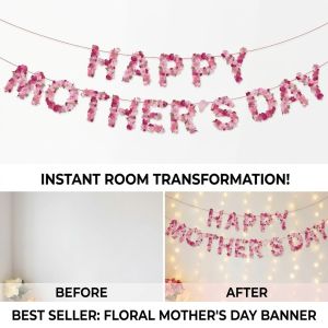 Floral Banner For Mothers Day