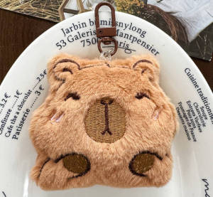 Creative Soft Stuffed Capybara Plush Doll Pendant Cartoon Bag Hanging Pendant Key Chain Backpack Car Key Ring