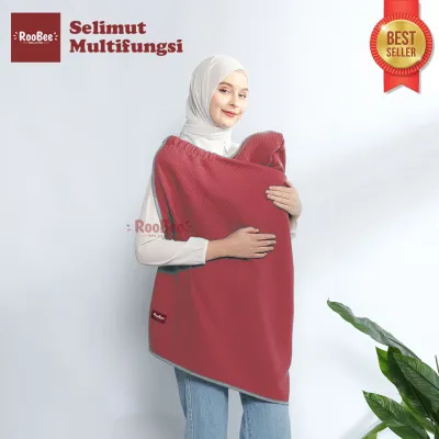 Blanket On The Go Selimut Bayi Clip On Penutup Menyusui 3in1 Diamond Knit Polos Premium RooBee