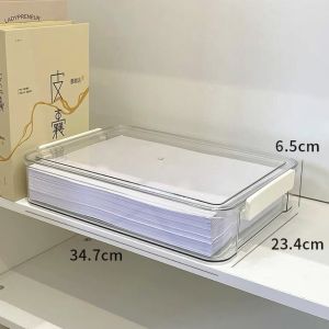 A4 Paper File Desktop Stackable Large Capacity Storage Box Books Documents Stationery Kitchenware Document Organizer Box