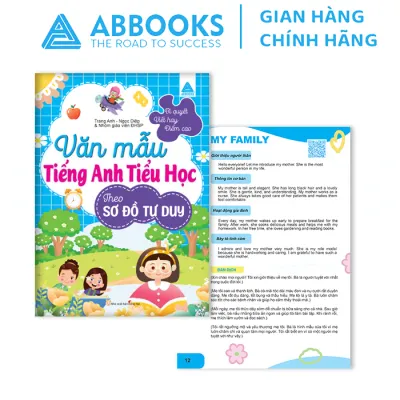 Văn Mẫu Tiếng Anh Tiểu Học Theo Sơ Đồ Tư Duy (Tặng File Audio Quét Mã Mỗi Bài Học Để Nghe) - ABBOOKS