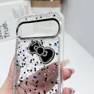Sparkling Glitter Sequin Diamond Bumper Phone Case for Google Pixel 10 9 Pro XL 8A 9A 9Pro Shockproof Shiny Bling Bowknot Cover