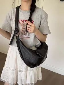 Tote Bag for Korean Dumpling Casual Crossbody Bag for Large-capacity R Soft Leather