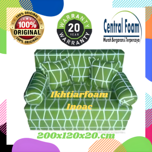 Central Foam Sofa bed nomor 4 ukuran 200x120x20.cm GARANSI 20 TAHUN anti kempes SOFABED ORIGINAL