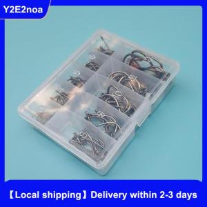 【Local shipping】 100pcs box Fishing Hooks Carbon Steel Single Circle Fishhook Fishing Accessories