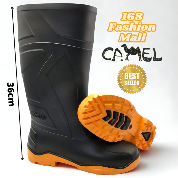 Black and Orange Waterproof Rain Boots with Durable Sole Dryshod Slipnot Waterproof Deck Boots Grey/Orange Size 10  main image 2