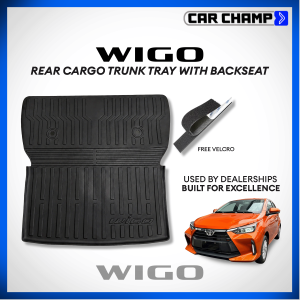 Toyota Wigo 2023 to 2026 Full Cargo Trunk Tray V2 W/ BACKSEAT Thailand Quality Car Accessories