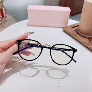 Mắt Kính Mát Nam Nữ Chống Ánh Sáng Xanh Gọng Kính Mắt Thời Trang Mặt Tròn Thay Được Tròng Cận