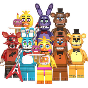 Five Nights At Freddy Chica Bonnie Foxy Freddy Golden Freddy Mini Action Building Blocks Figure Toys Kids Gift WM6074