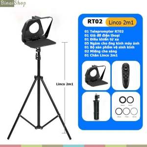 Ulanzi Teleprompter RT02 - Máy Nhắc Chữ Đa Năng Dành Cho Điện Thoại Thông Minh Máy Tính Bảng Và Máy Ảnh Có Điều Khiển Từ Xa