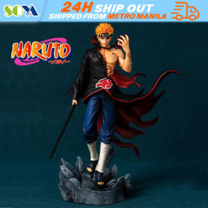 24cm Pain NARUTO Animation Peripheral Akatsuki Nagato Konan PVC Model cool Figure Desktop Ornament Doll Toys Kid gift Collection Anime and Toy World Naruto Pain Ten Year Ninja Tendo Pain PVC Collectible Action Figure Toy Action Figure