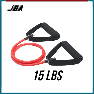 JBA Dây kháng lực có tay cầm 5 mức 10-30lbs 120cm TPE Dây đàn hồi tập luyện Dây tập thể dục cho nữ
