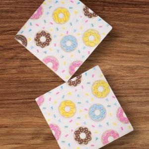 Party Napkin / Serveitte (Paper) - Colour Donuts Print [NSP011]