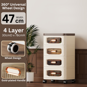 4-7 Layers Storage Drawer Cabinet Box Clothes Toys Snacks Organizer Multifunctional Storage Cabinet Bedside Table Nightstand Meja tepi katil 床頭櫃