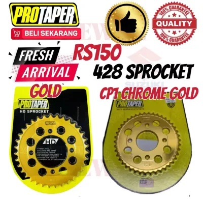 ORIGINAL PROTAPER 428 HD HEAVY DUTY GOLD CP1 CHRONE GOLD EMAS FRONT REAR SPROCKET ORIGINAL PROTAPER RS150 V1 V2
