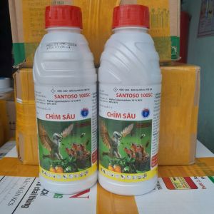 Santoso 100SC - Chim sâu- chai 1Lit  thành phần Alfa cypermethrin 100g/l Ruồi vàng bướm côn trùng  ruồi muỗi kiến gián- Nông Nghiệp HG