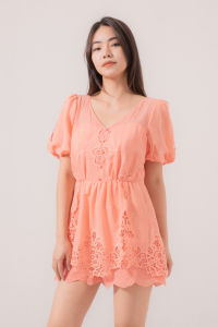 RIMINI - Jumpsuit Wanita - Achira Flower Lace Romper - 85564