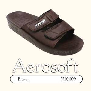 รองเท้าแตะผู้ชาย รองเท้าแตะแบบสวม เพื่อสุขภาพ Aerosoft (แอโร่ซอฟ) MX4099