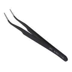 Rubber Tip Tweezers Pvc Silicone Coated Soft Non-married Flat Head Lab  Industrial Hobby Craft Tweezers Tool (4, Black)