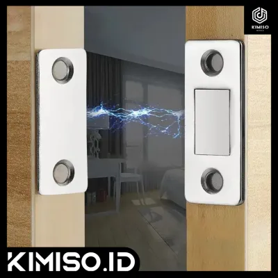 1Set Magnet Penahan Pintu Lemari Magnetic Door Closer Kunci Pengaman Penutup Laci HM1034
