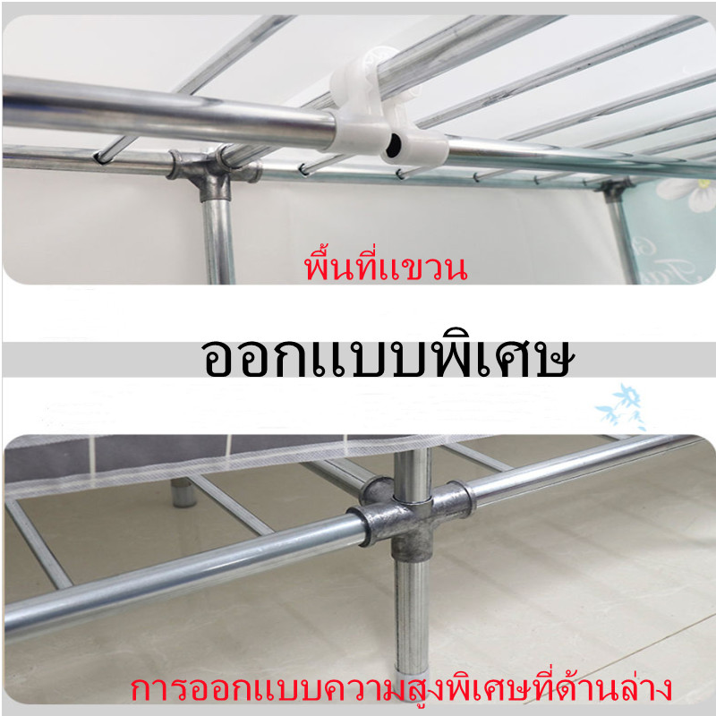 ตู้เสื้อผ้า [จัดส่งฟรี]LiGou ท่อขนาด23มม รับน้ำหนักได้ 750กก. โครงเหล็ก​ทั้งหมด ผ้าคลุมสวย แข็งแรง