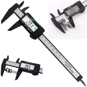 Thước kẹp điện tử nhựa Carbon Syntek 150mm mẫu mới siêu nhạy cực chính xác hàng cao cấp (tặng pin)