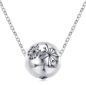 Dandelions Ashes Locket Memorial Cremation Box Casual Wear Metal Casket Cremation Urn Necklace for Ashes