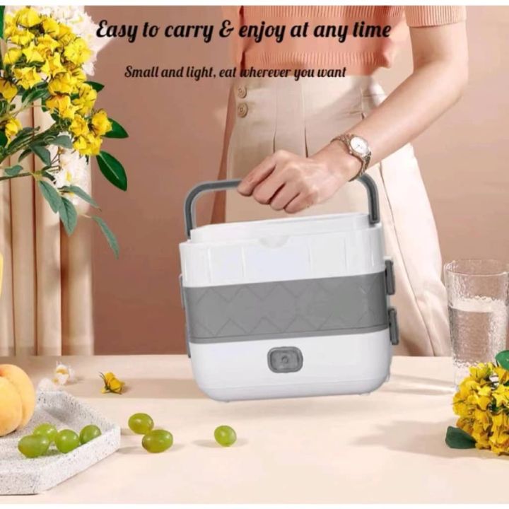 Electric Stainless Steel Heating Lunch Box Heater Food Container Food