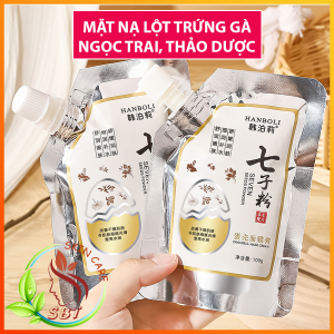 Mặt Nạ Lột Trứng Gà HANBOLI Chiết Xuất Thảo Dược Bột Ngọc Trai Bịch 100g – Làm Sạch Dầu Nhờn Bụi Bẩn Dưỡng Da Sáng Mịn Màng