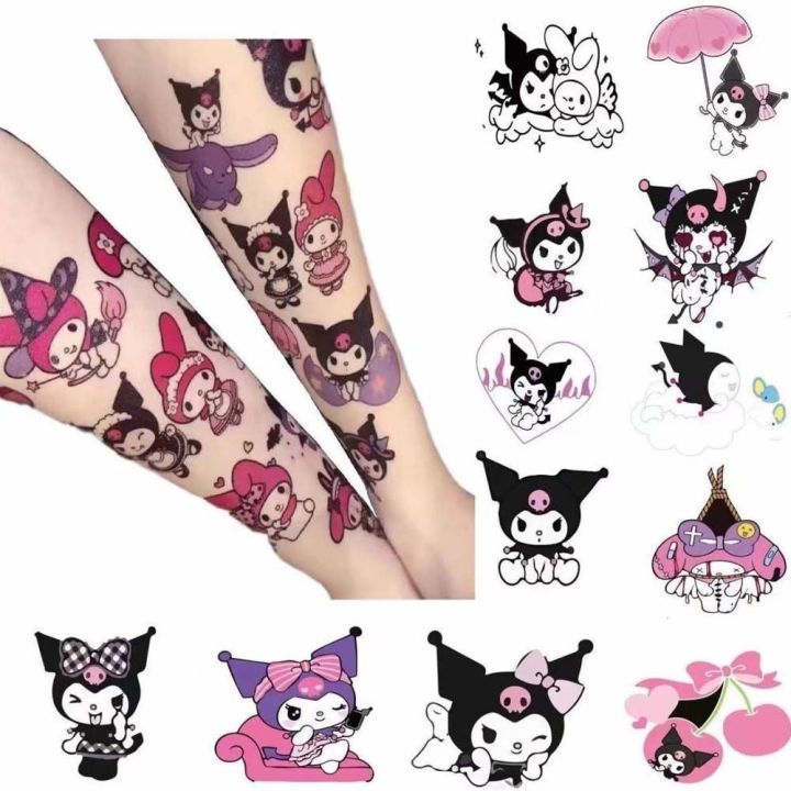 PUZHE Arm Back Art Waterproof Kuromi Makeup Kitty Cat Cartoon Tattoo Stickers Fake Tattoo ...