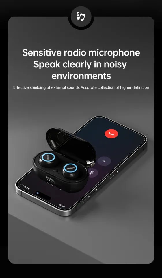 HYUNDAI HY-T21 Bluetooth Headset Low Latency TWS Wireless