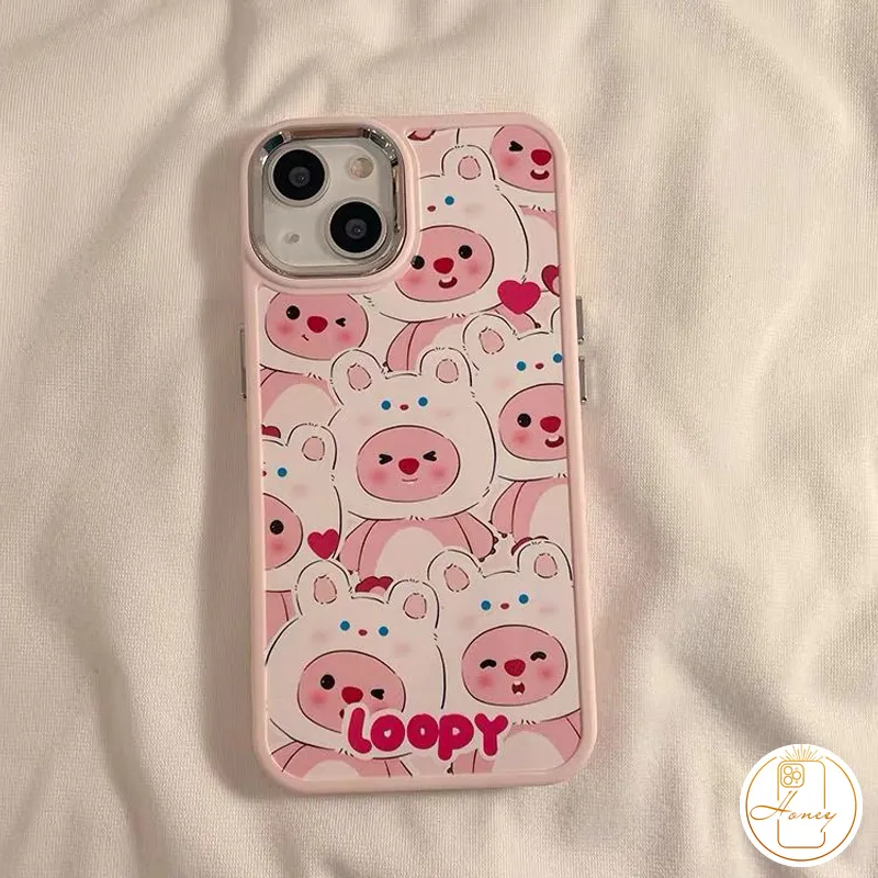 Cute Pink Loopy Case Compatible for IPhone 11 13 15 12 14 Pro Max