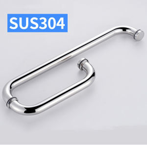Shower Door Handle 304 Stainless Steel Bathroom Glass Door Handle 425*225mm