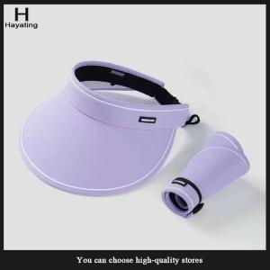 Hayating New Women Roll Up Sun Visor Wide Brim Hat Summer Foldable Packable UV Protection Empty Top Ponytail Cap For Beach Travel Bonnet