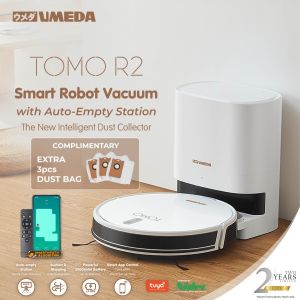 Umeda Tomo R2 Robot Vacuum Cleaner Sapu Pel + Station Garansi Resmi